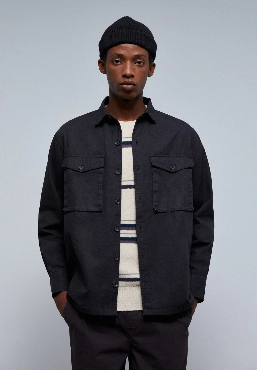 "ScalpersCompany Men's Overshirt With Pockets - Stylish Casual Jacket For Men"