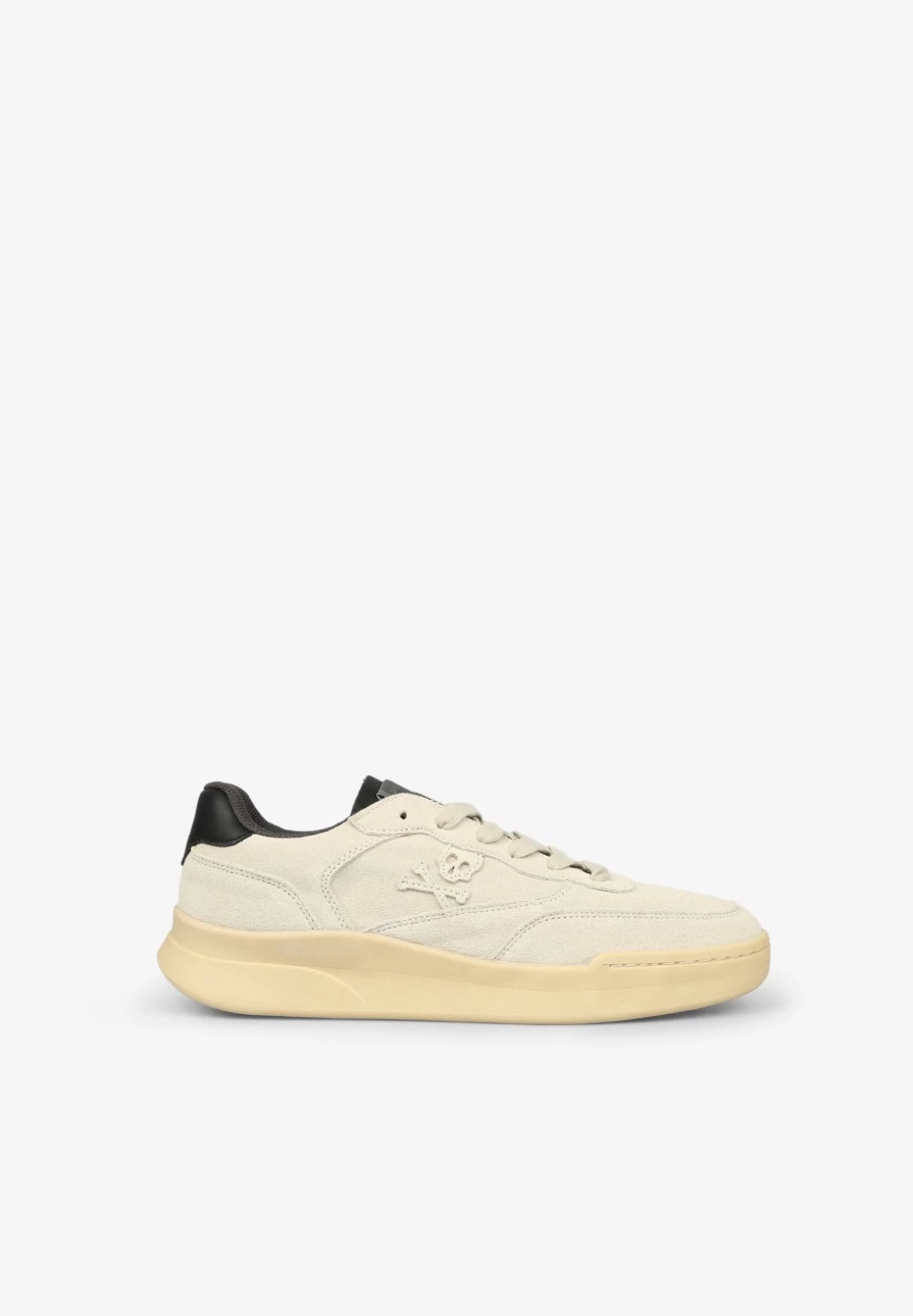 "ScalpersCompany Men's Nappa & Split Leather Skull Sneakers"