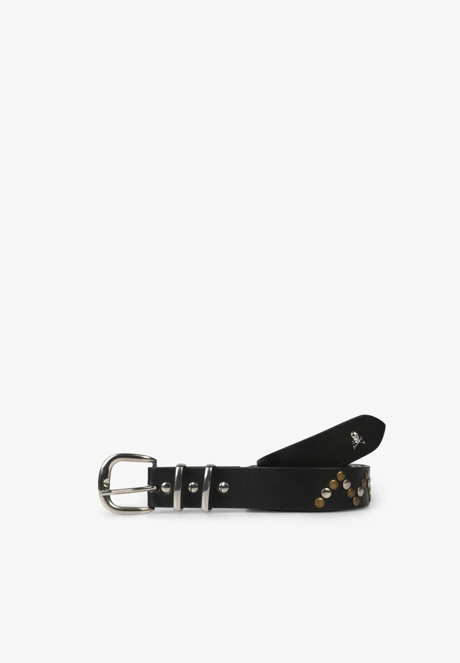 "ScalpersCompany Women's Fashion Belt - Two-Tone Studded Design for Stylish Outfits"