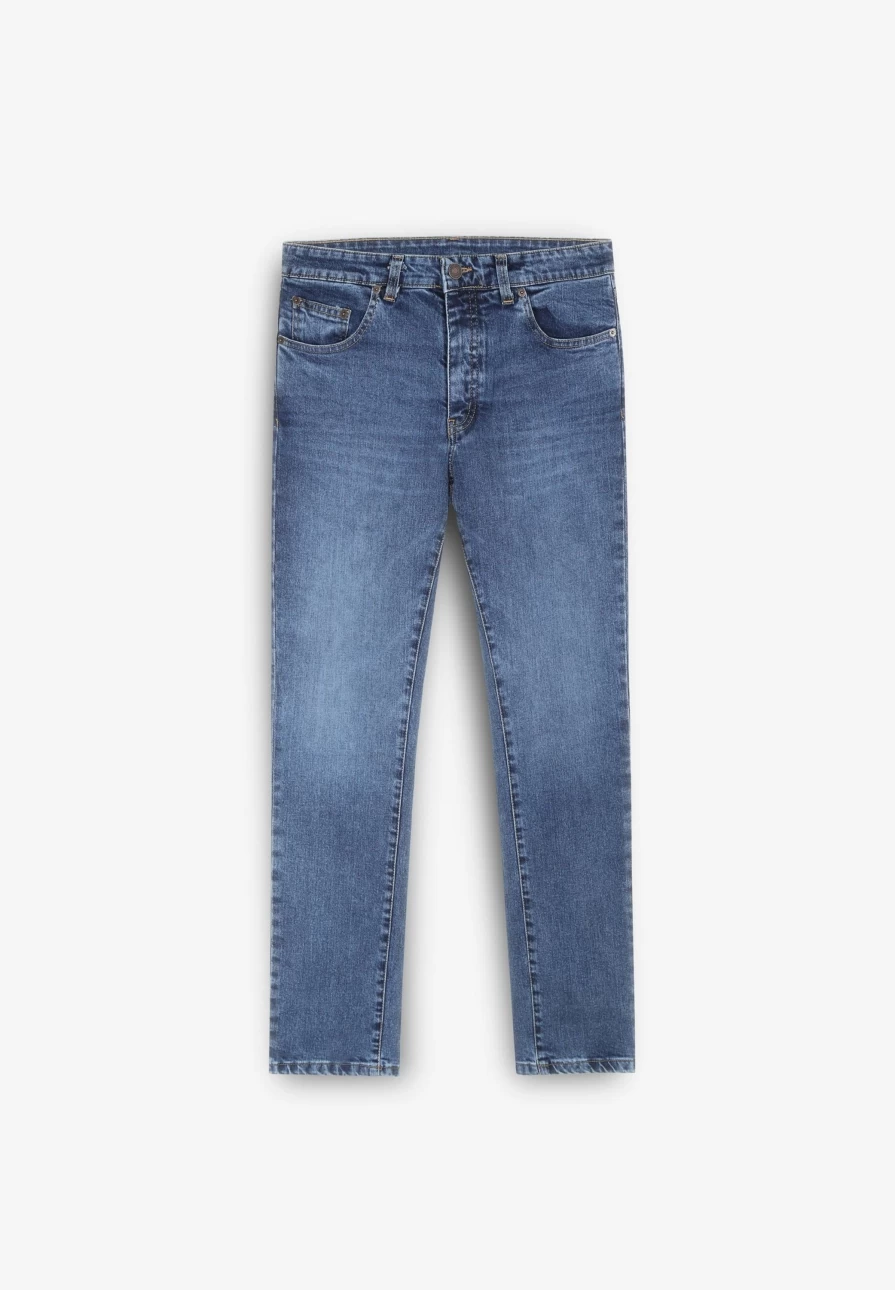 "ScalpersCompany Men's Medium Blue Slim Fit Basic Jeans"