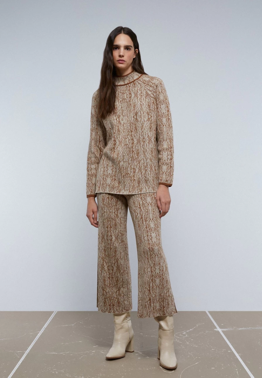"Scalpers Women's Knit Trousers with Stylish Openings - Comfortable & Trendy Pants"