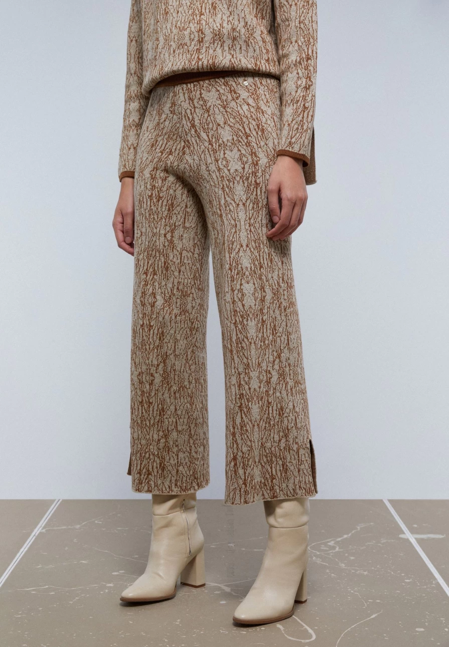 "Scalpers Women's Knit Trousers with Stylish Openings - Comfortable & Trendy Pants"