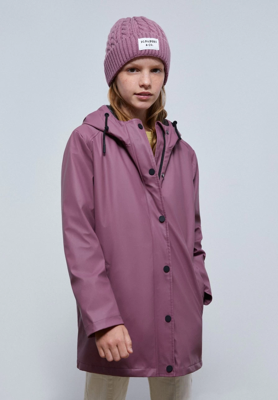 "ScalpersCompany Kids' Lightweight Waterproof Mauve Parka Jacket"