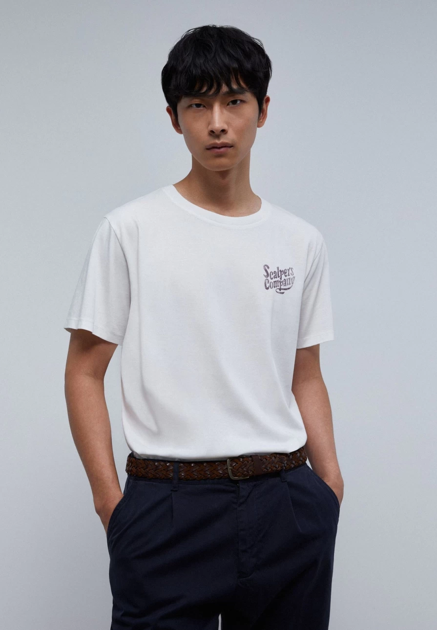 "ScalpersCompany Men's Logo Print T-Shirt - Stylish Casual Tee for Men"