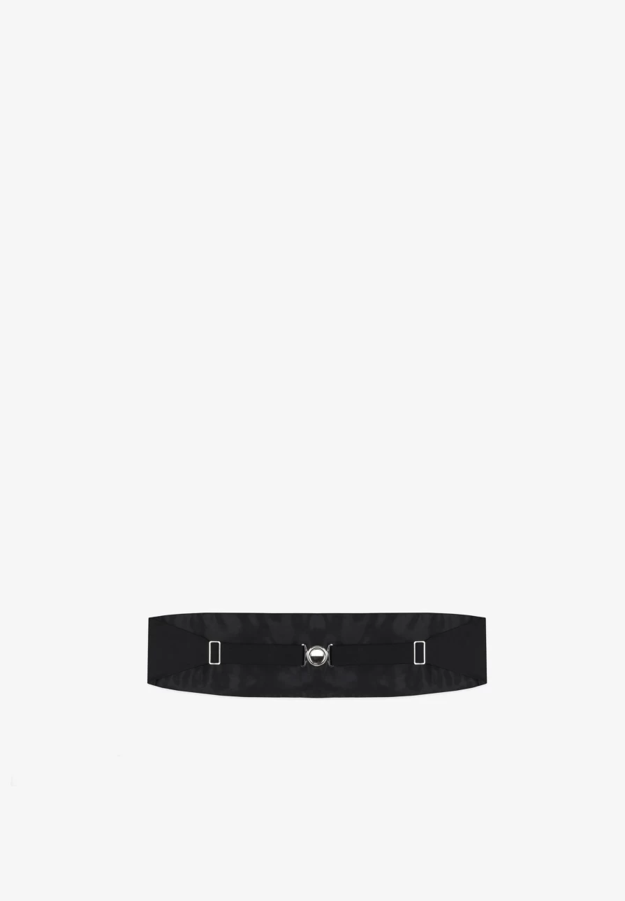 "ScalpersCompany Black Formal Cummerbund for Men - Elegant Wedding & Tuxedo Accessory"