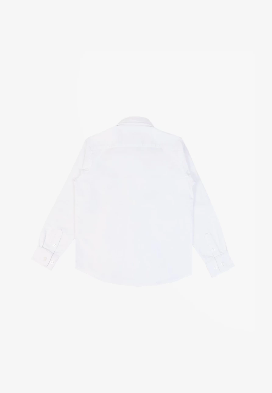"ScalpersCompany Kids White Oxford Shirt with Button-Down Collar"