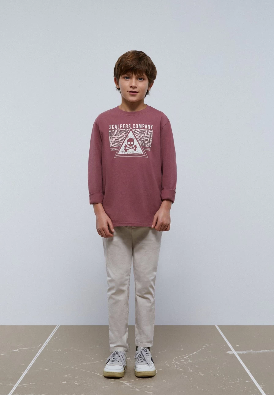 "ScalpersCompany Kids Long Sleeve Graphic Print T-Shirt"
