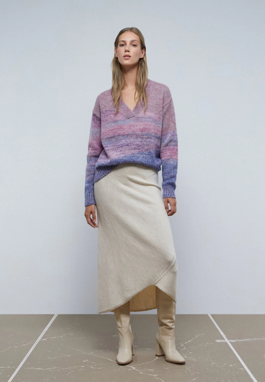 "ScalpersCompany Women's Trendy Tie-Dye Sweater | Unique Colorful Knit Pullover"