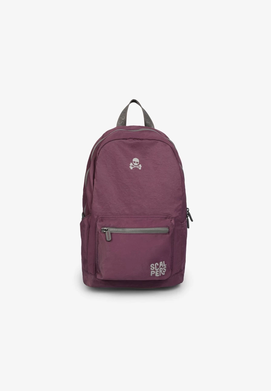 "ScalpersCompany Kids Mauve Skull Print Basic Backpack"