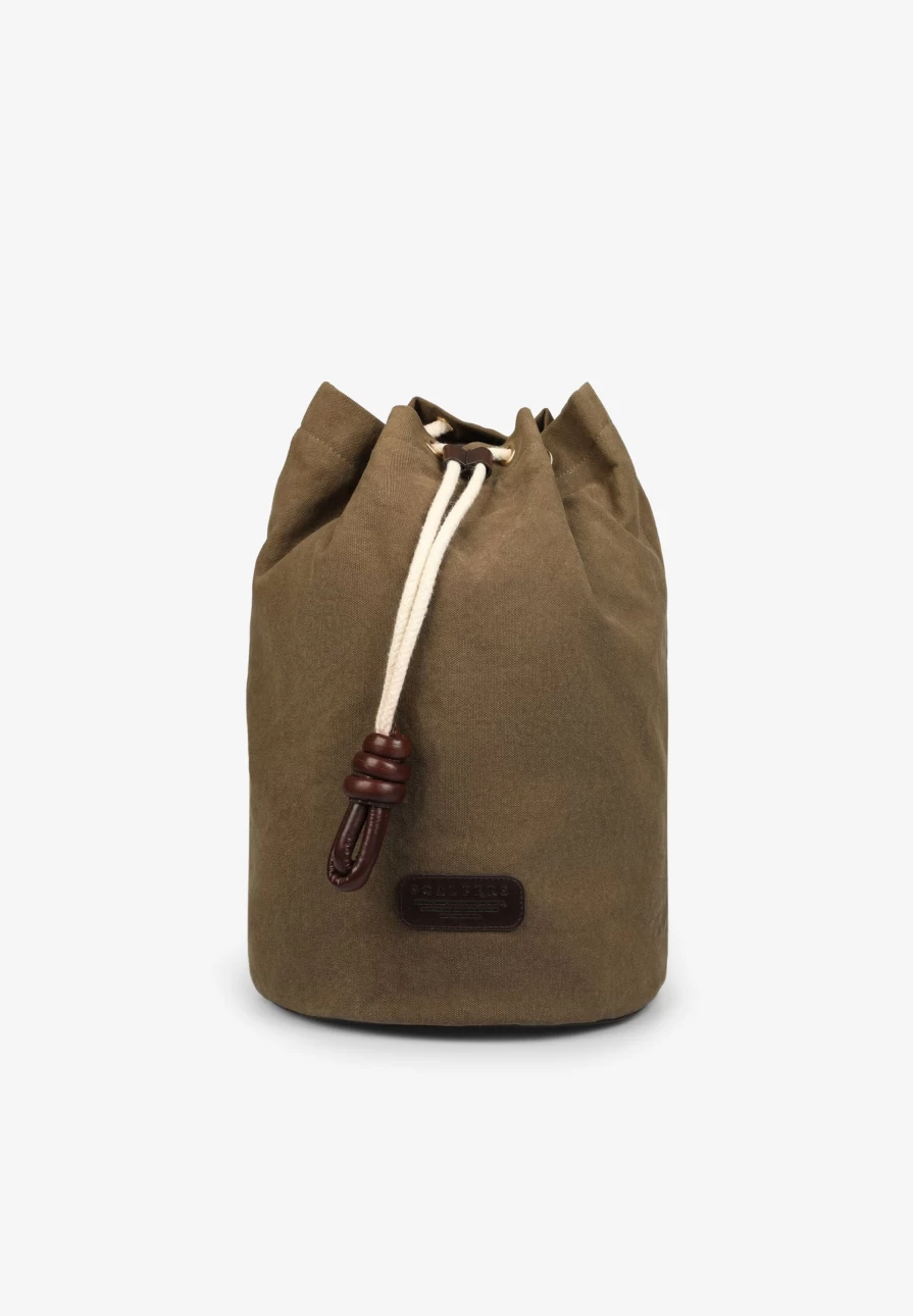 "ScalpersCompany Men's Leather Trimmed Backpack - Stylish Durable Travel & Work Bag"