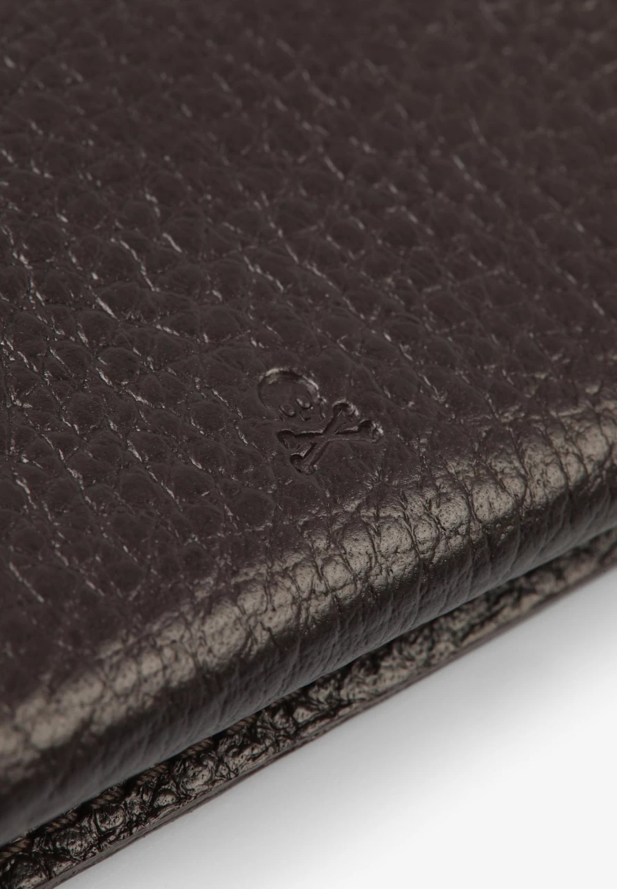 "ScalpersCompany Men's Engraved Leather Clutch – Premium Designer Handcrafted Wallet"