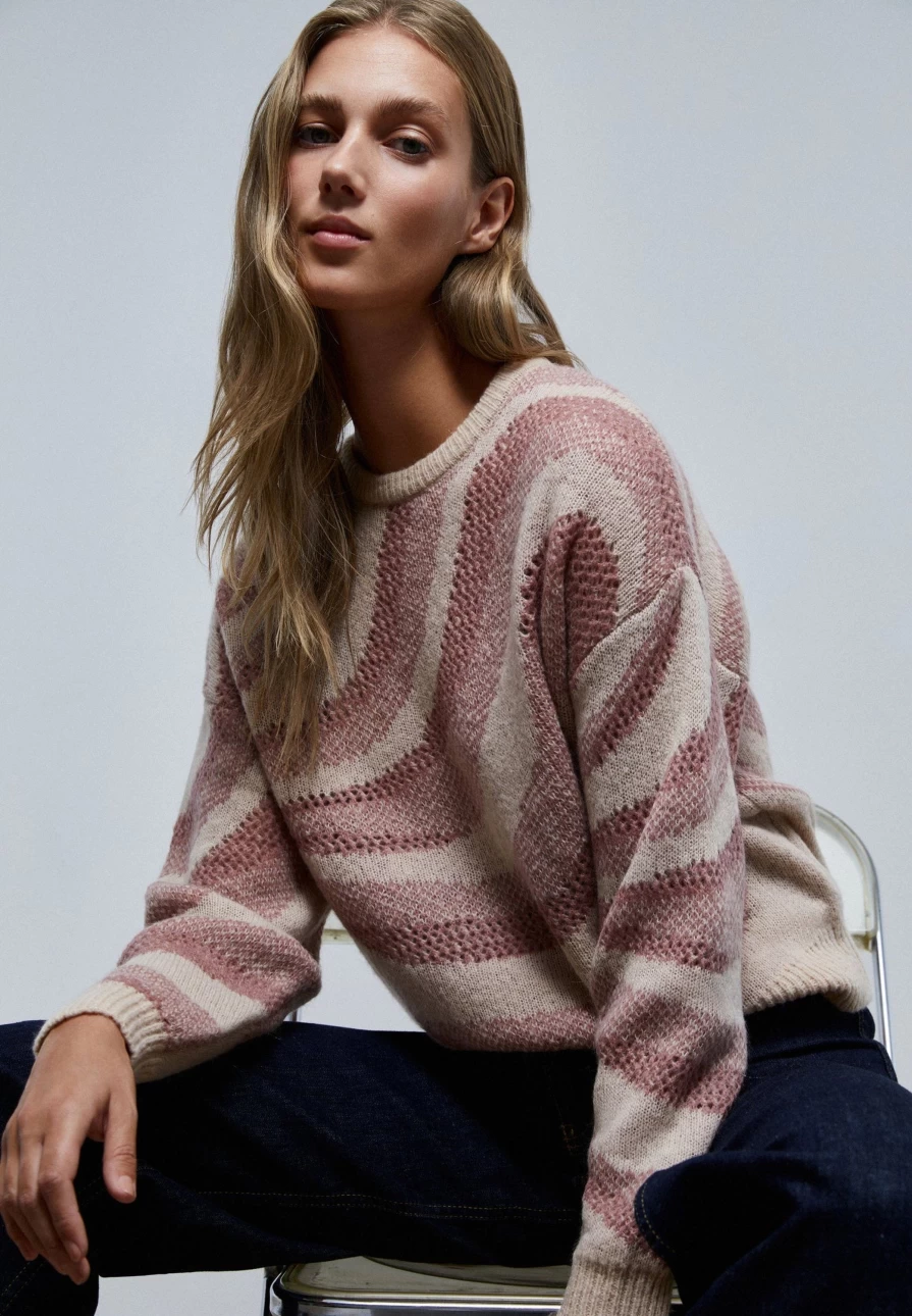 "ScalpersCompany Women's Mohair Knit Sweater – Soft Wool Pullover for Women"