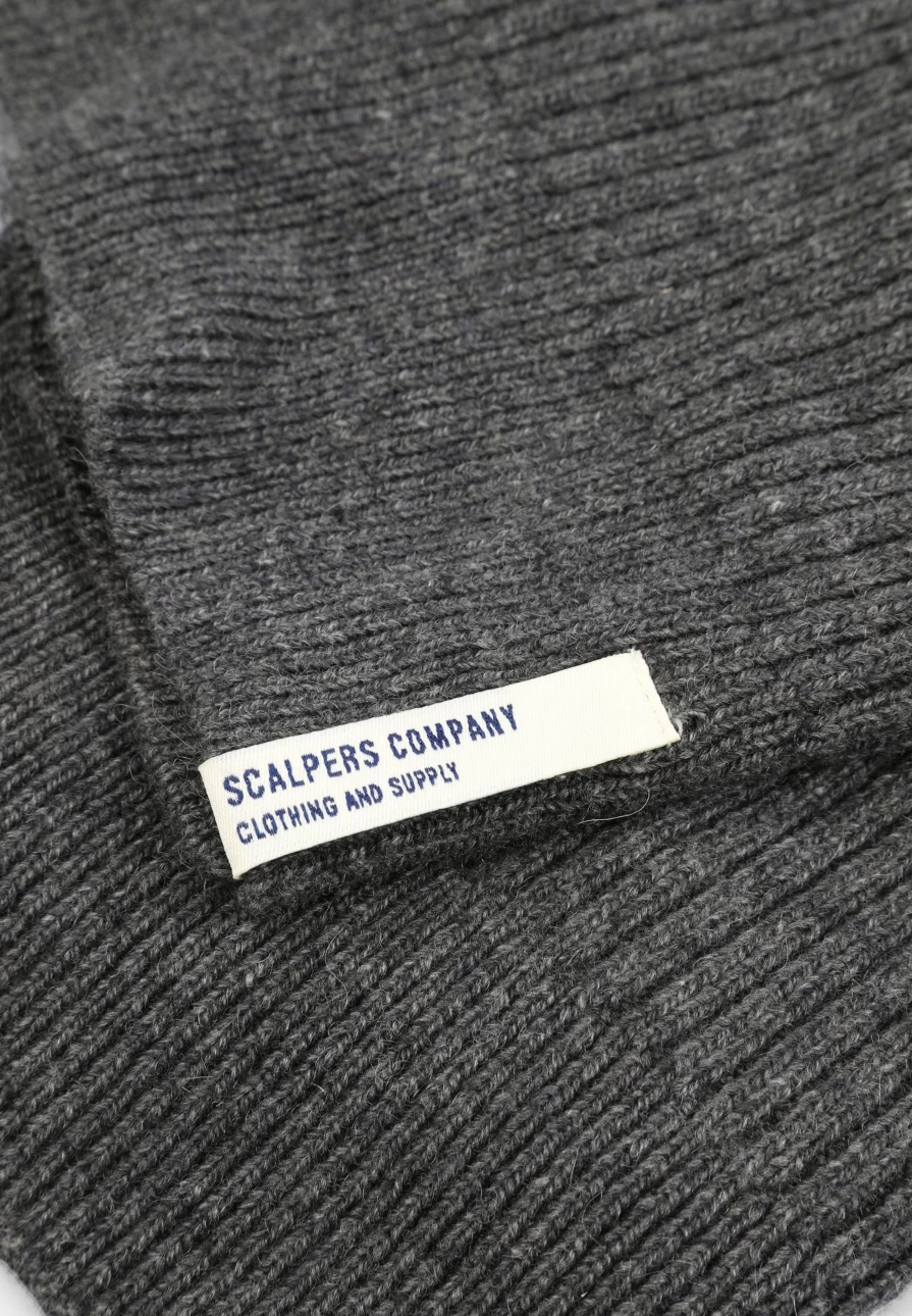 "ScalpersCompany Men's Ribbed Knit Scarf - Warm Winter Fashion Accessory"