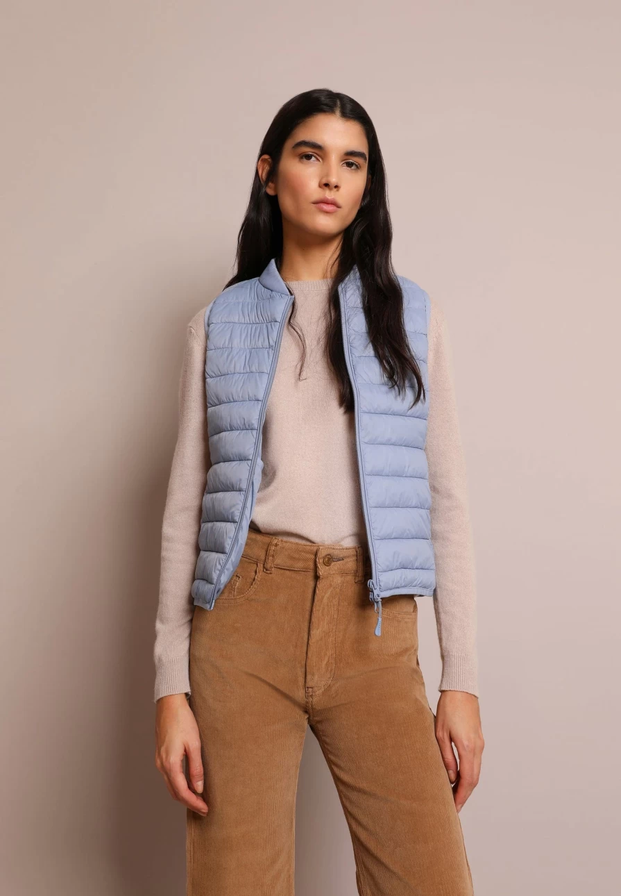 "ScalpersCompany Women's Blue Gstaad Vest – Stylish Casual Outerwear"