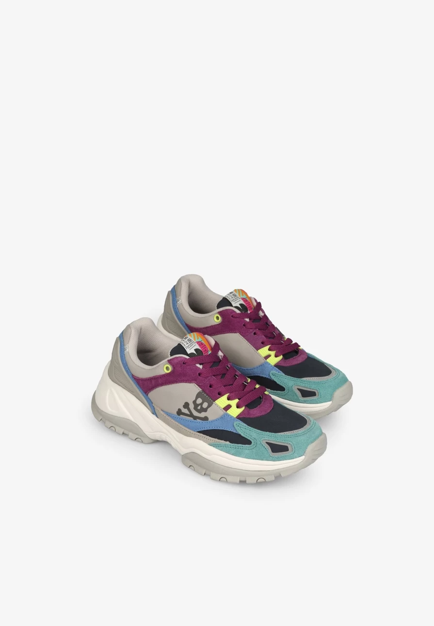 "ScalpersCompany Women's Multicolor Sneakers with Bold Thick Sole for Stylish Comfort"