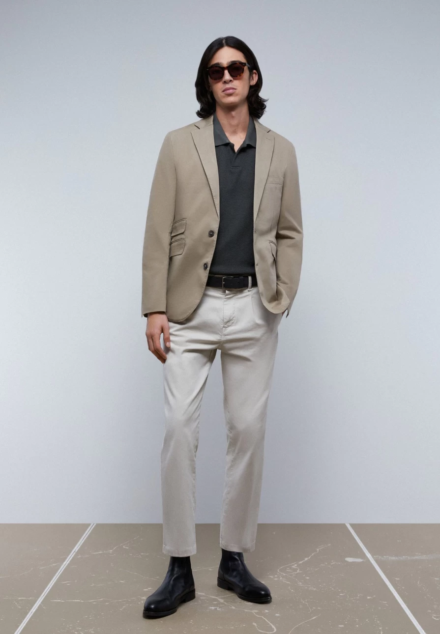 "ScalpersCompany Men's Casual Cotton Blazer - Lightweight Comfort Fit Jacket for Men"