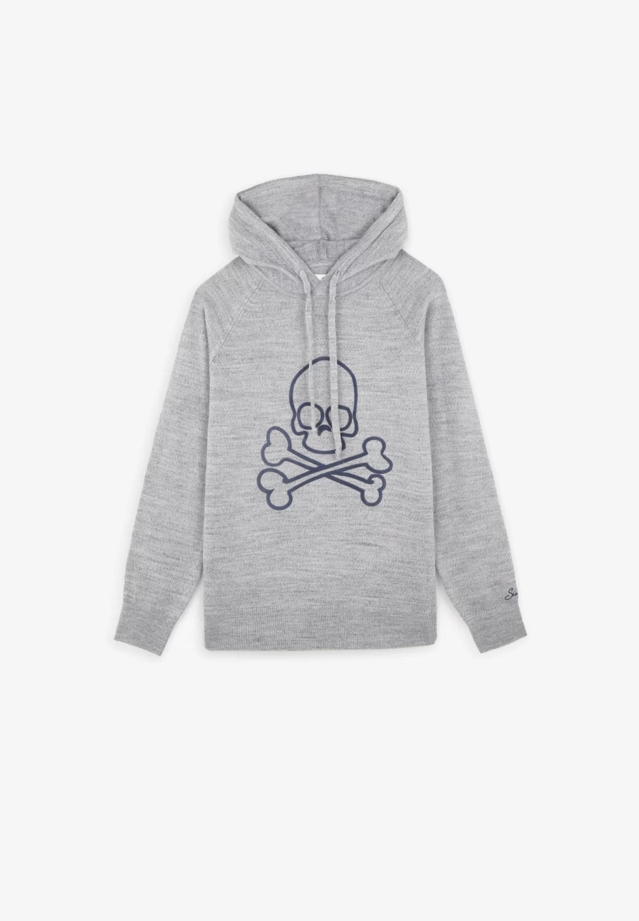 "Scalpers Company Skull Print Hoodie for Kids - Stylish Tricot Pullover"