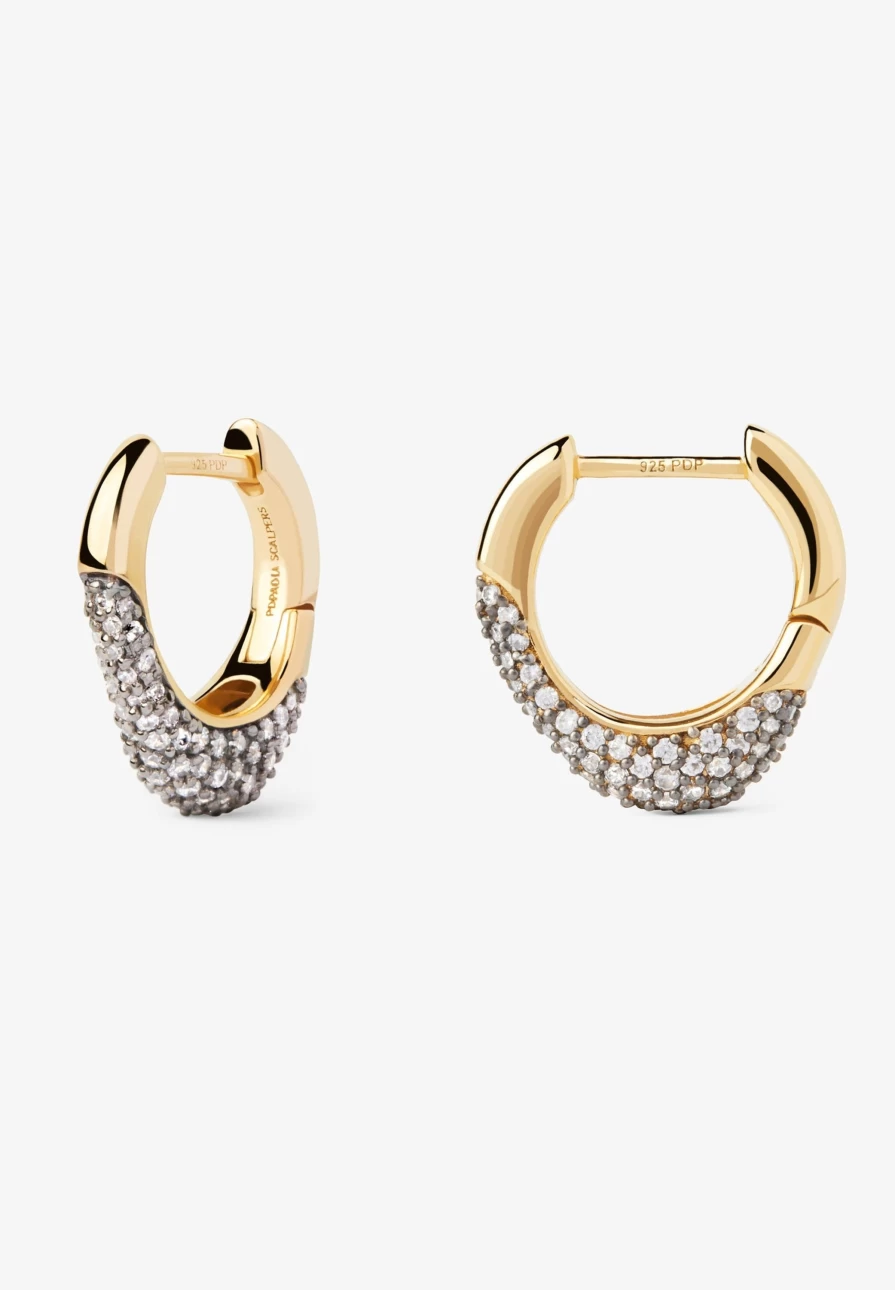 "Pave Duna Single Hoop Earrings by SCALPERSCOMPANY for Women – Pdpaola X Scalpers Collaboration"