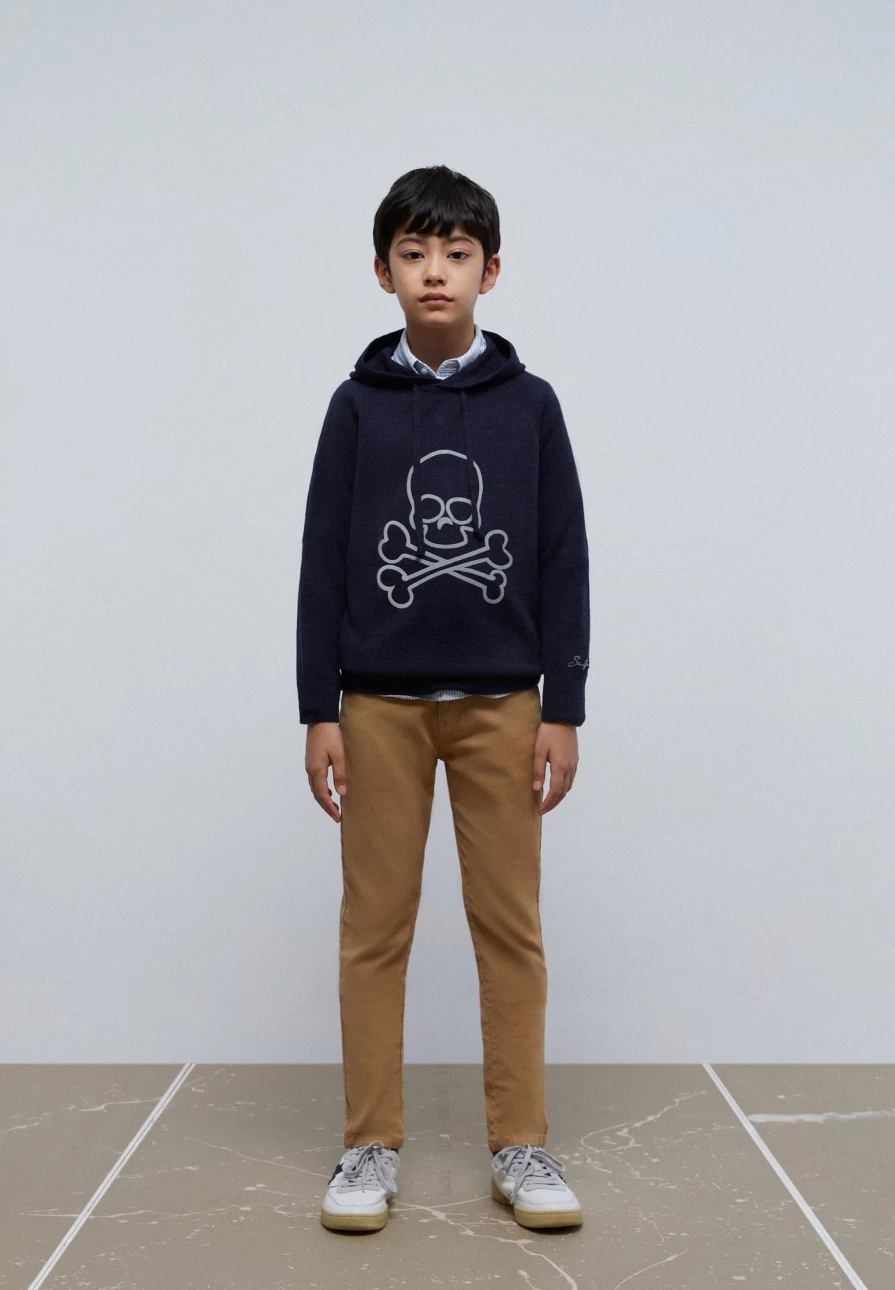 "Scalpers Company Kids Skull Knit Sweater - Stylish & Comfortable"