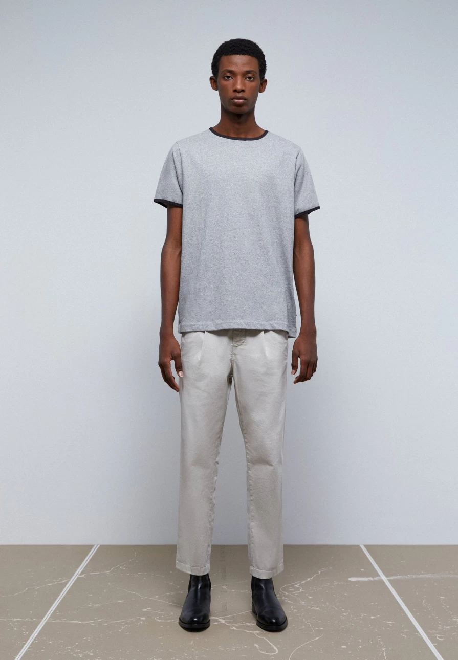 "ScalpersCompany Premium Grey Contrast Finish T-Shirt for Men"