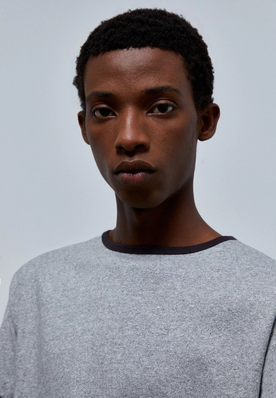 "ScalpersCompany Premium Grey Contrast Finish T-Shirt for Men"