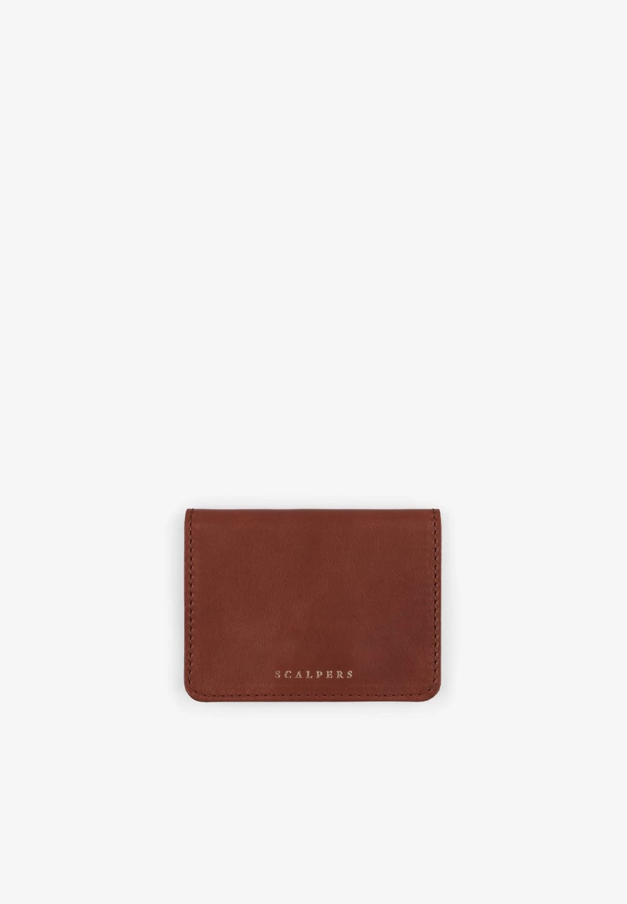 "ScalpersCompany Men's Brown Leather Envelope Wallet for Everyday Use"