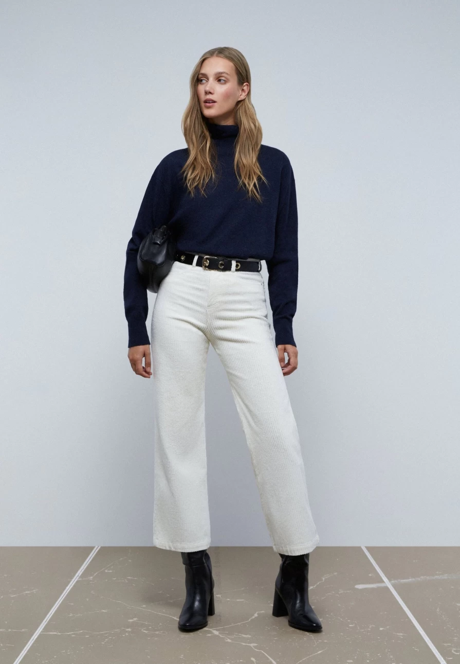 "ScalpersCompany Women's High Neck Knit Jumper - Soft Winter Sweater for Women"