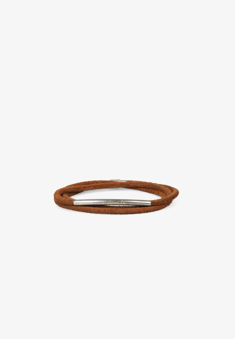 "ScalpersCompany Men's Drawstring Bracelet with Stylish Metal Accents"