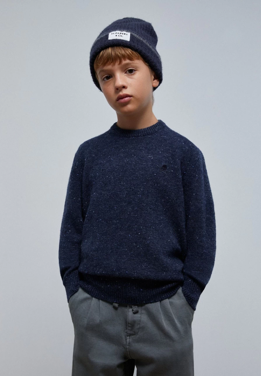 "ScalpersCompany Kids Flecked Sweater - Stylish & Comfortable Knitwear for Children"