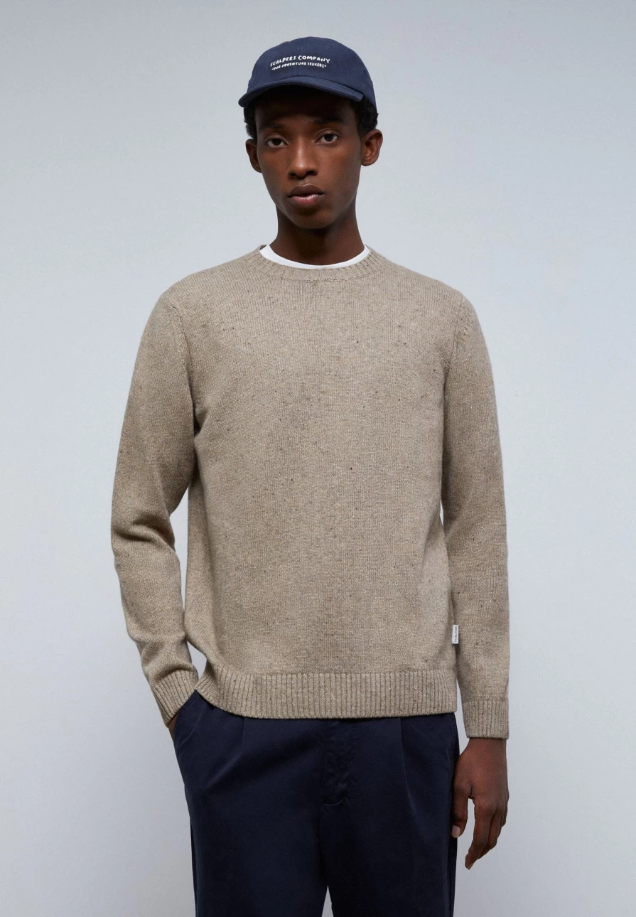 "ScalpersCompany Men's Ribbed Wool Sweater - Premium Knit Pullover for Winter"