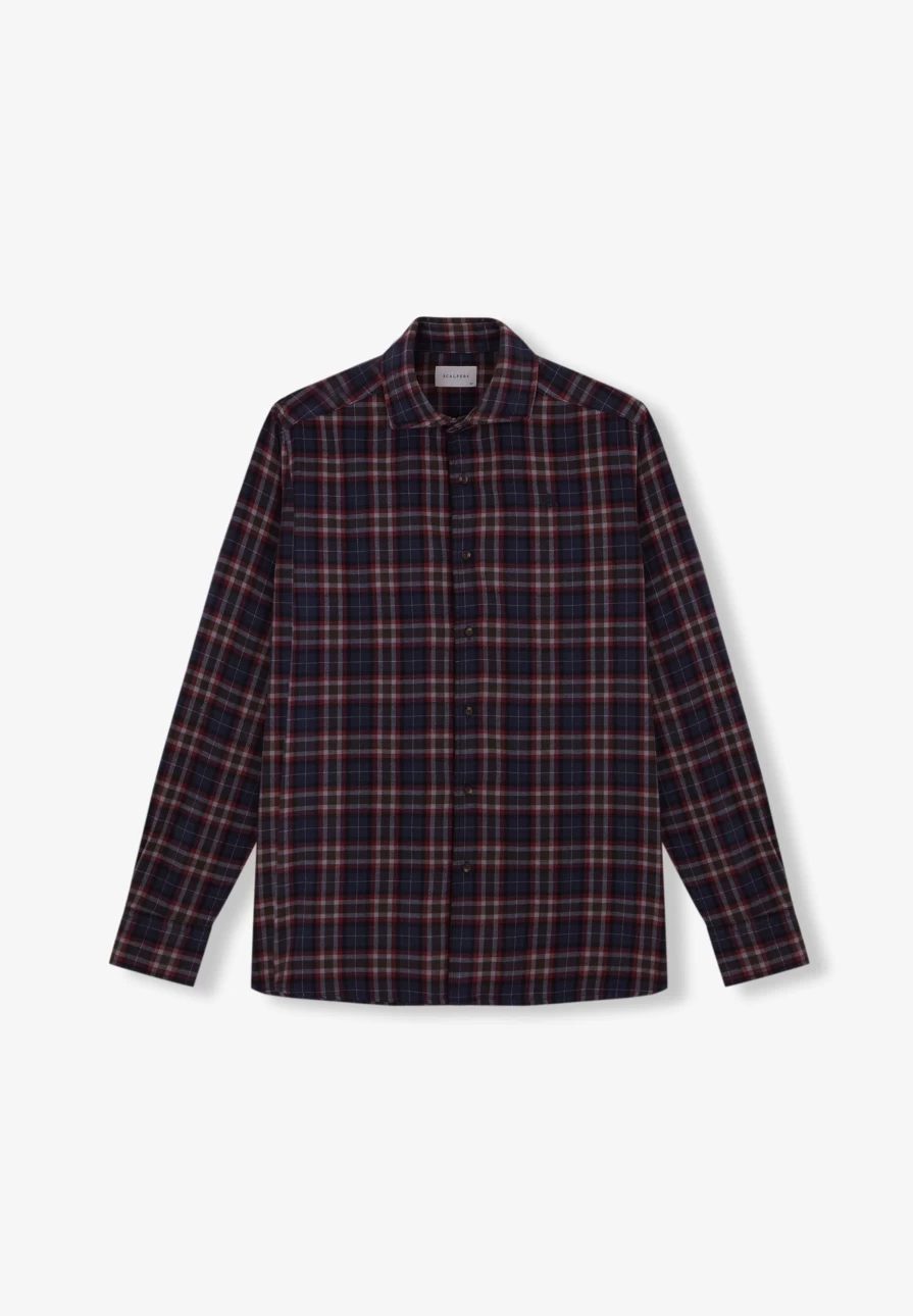 "ScalpersCompany Men's Skull & Crossbones Plaid Flannel Shirt - Gothic Punk Style"