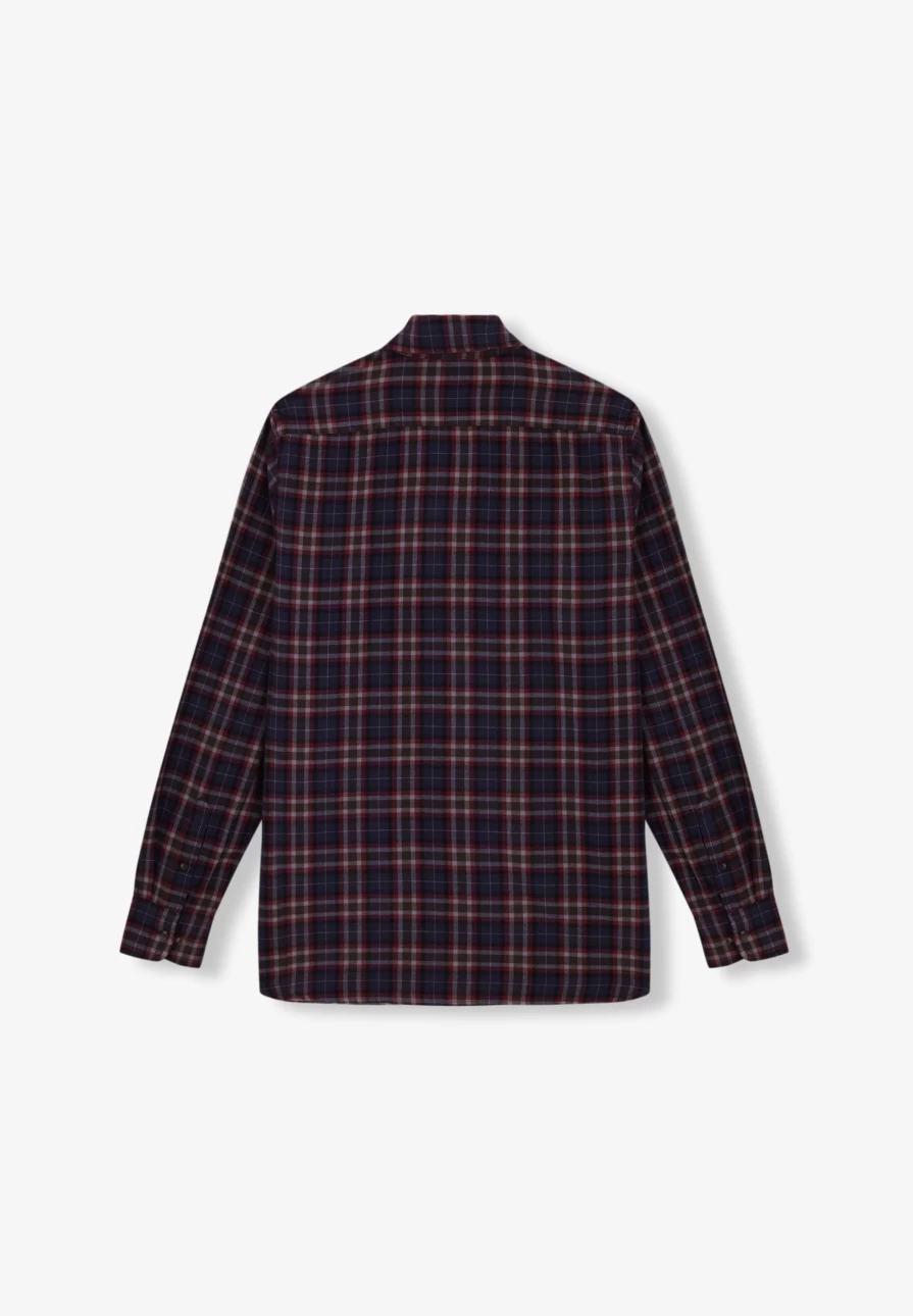 "ScalpersCompany Men's Skull & Crossbones Plaid Flannel Shirt - Gothic Punk Style"