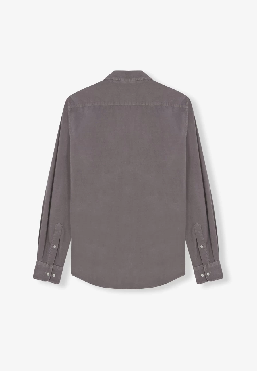 "ScalpersCompany Men's Grey Corduroy Shirt – Stylish Casual K Shirt for Men"