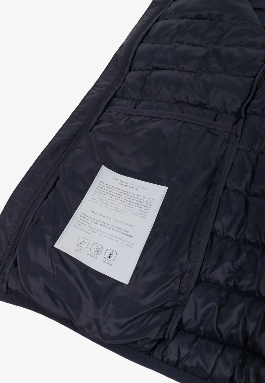 "Men's Navy Light Puffer Cardigan Jacket by ScalpersCompany – Warm & Stylish"