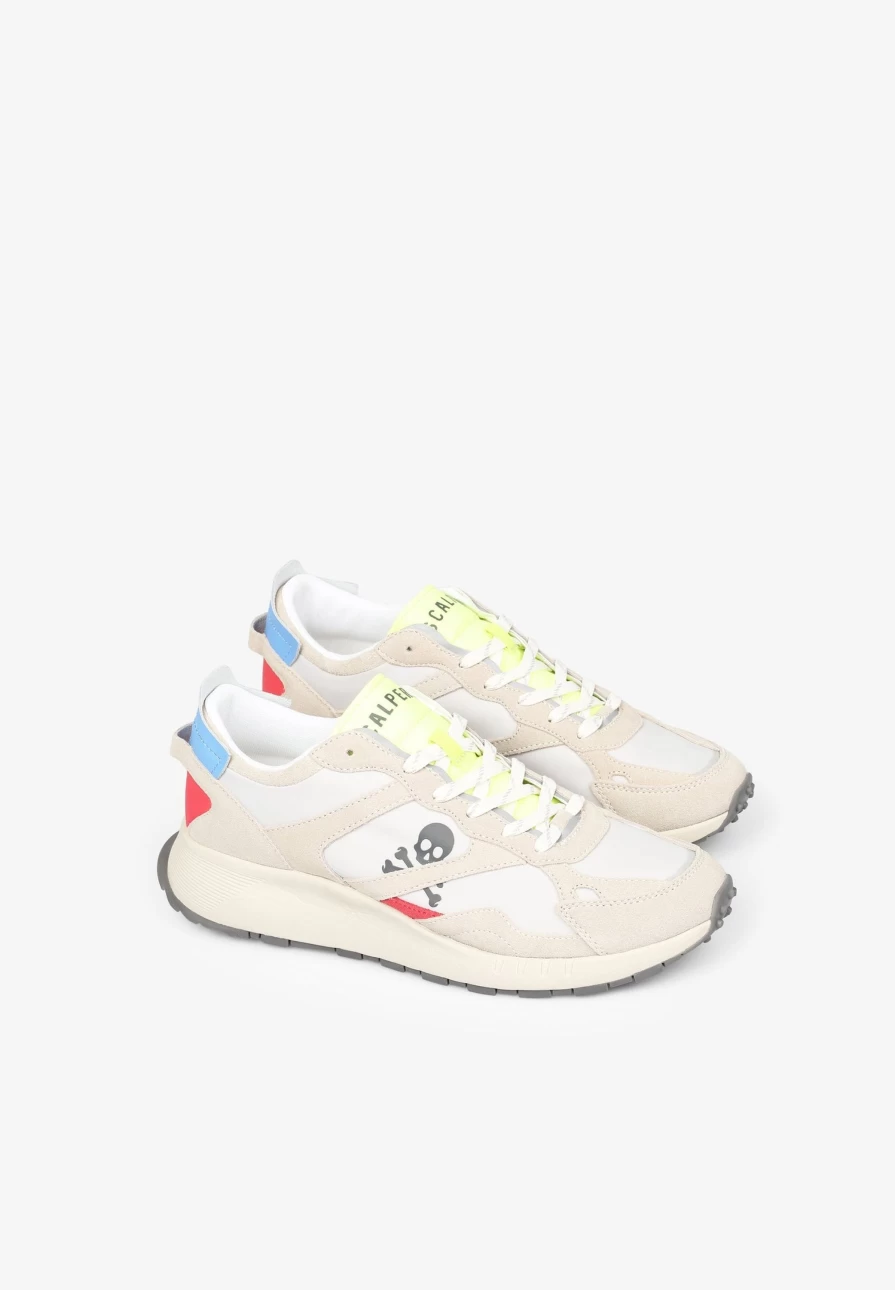 "ScalpersCompany Men's Sneakers with Bold Neon Accents - Stylish Light-Up Design"