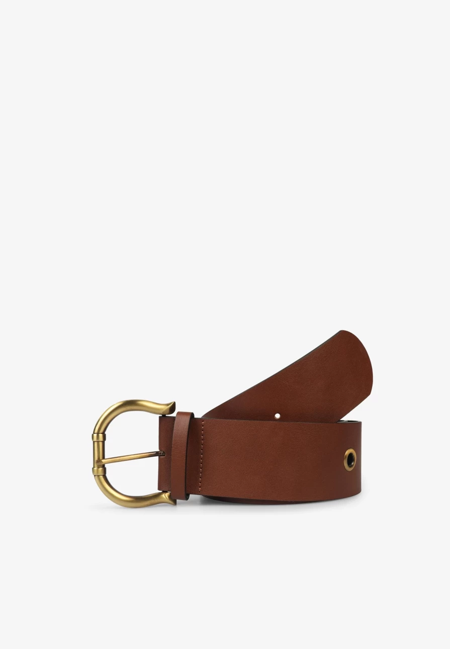 "ScalpersCompany Women's Fashion Wide Belt with Unique Buckle Design"