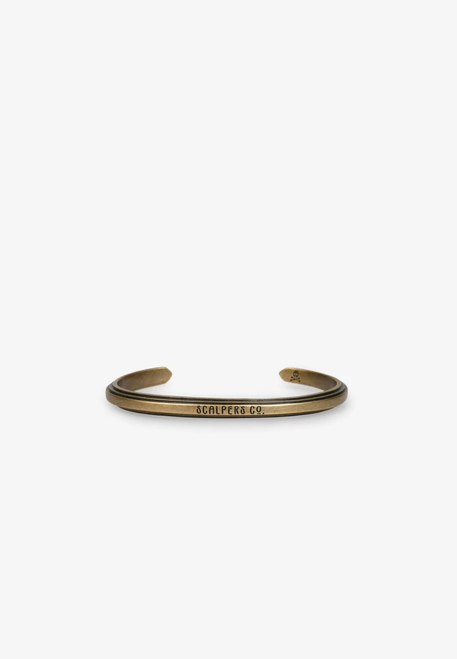 "ScalpersCompany Men's Rigid Cuff Bracelet - Stylish Metal Bangle for Men"