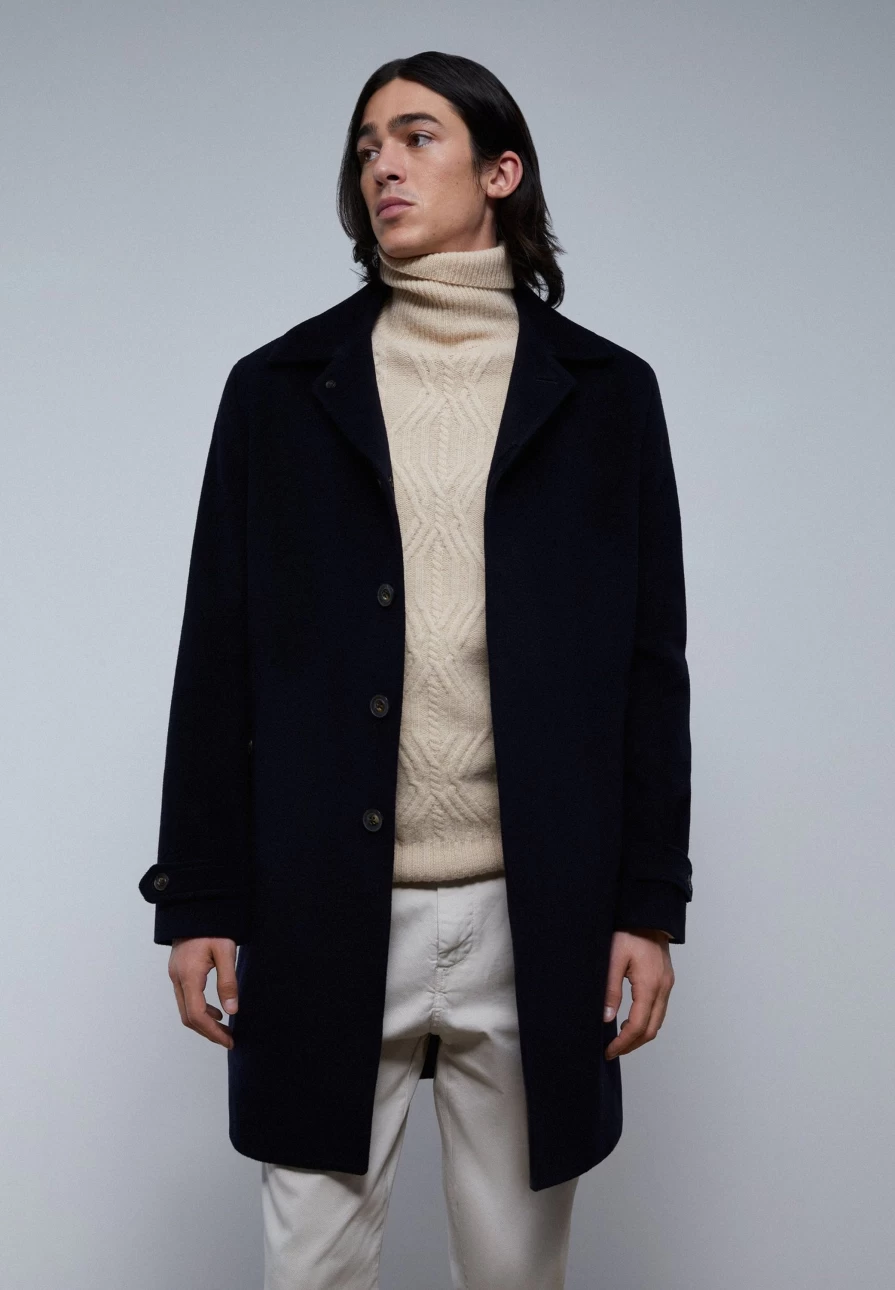 "ScalpersCompany Men's Classic Wool Coat – Premium Winter Outerwear for Men"