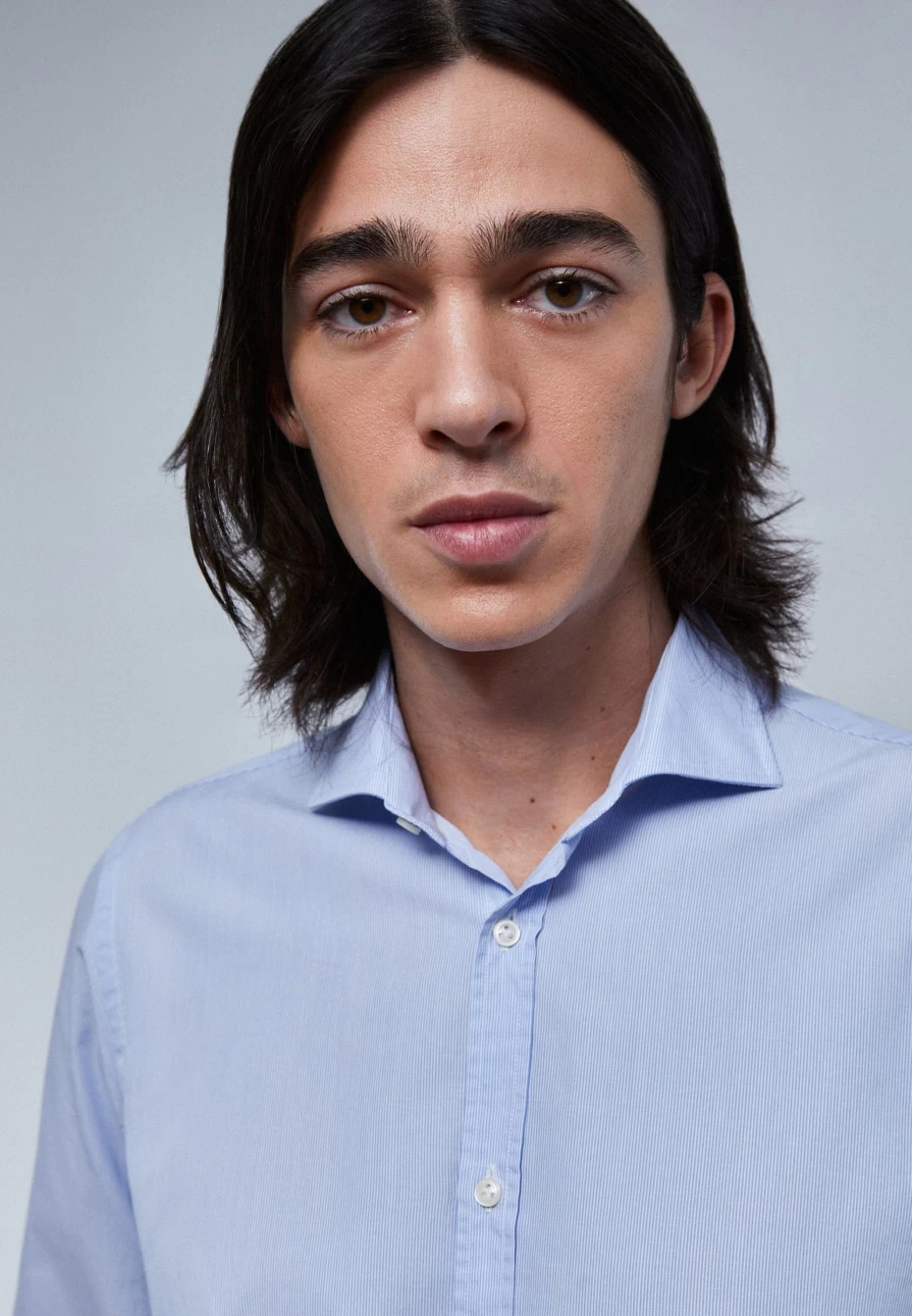 "Slim Fit Striped Men's Shirt by ScalpersCompany – Stylish Casual Wear"