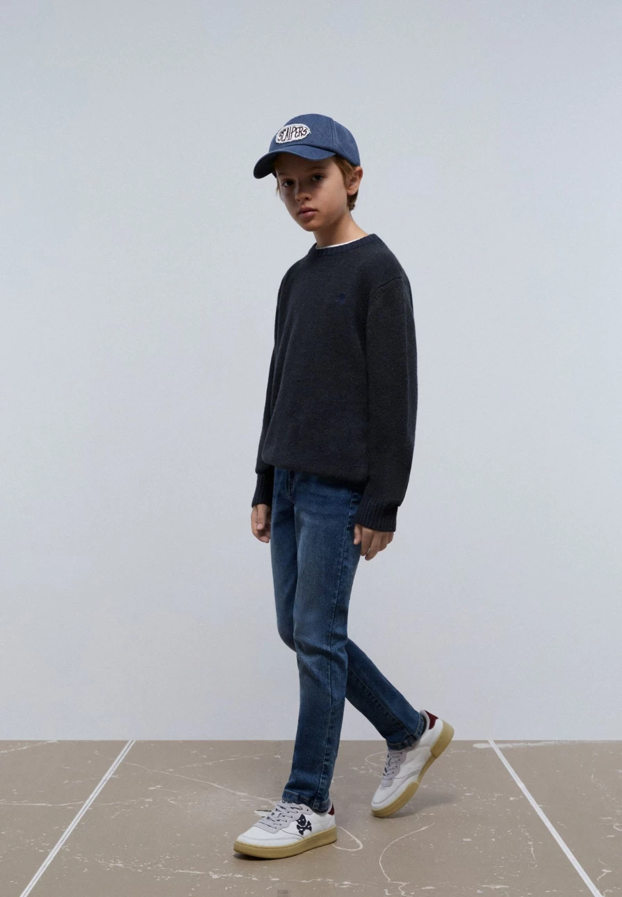 "ScalpersCompany Kids' Khaki Double Sided Sweater - Reversible Warm Pullover for Children"