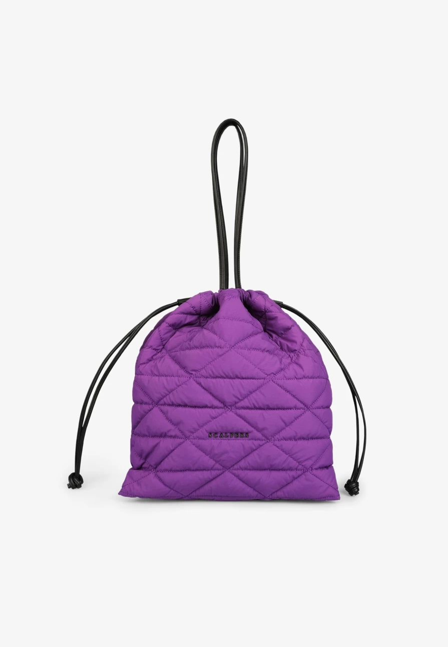 "ScalpersCompany Purple Quilted Bucket Bag for Women - Stylish & Elegant Handbag"