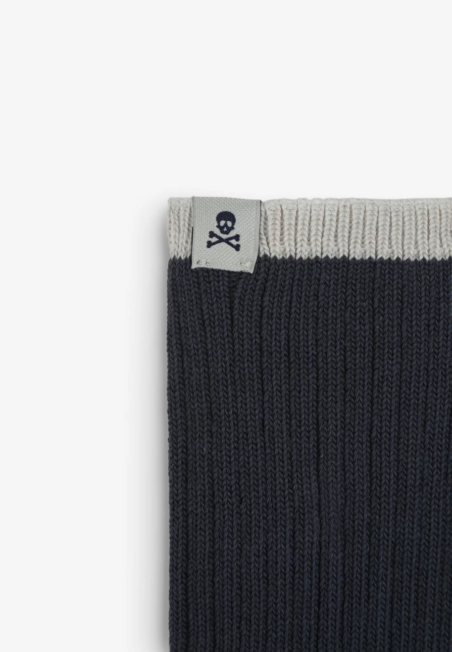 "ScalpersCompany Men's Rib Knit Contrast Design Casual Socks"