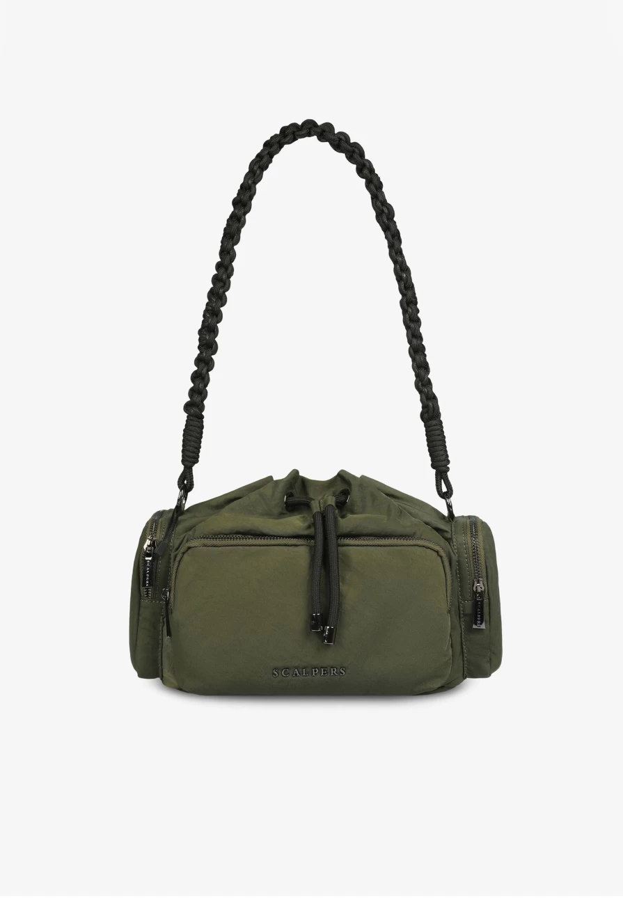 "ScalpersCompany Khaki Women's Multi-Pocket Handbag - Stylish & Functional Tote Bag for Everyday Use"