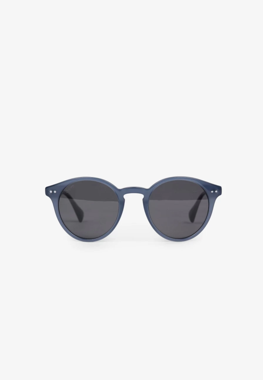 "ScalpersCompany Blue Round Sunglasses for Men – Stylish Aviator Eyewear"