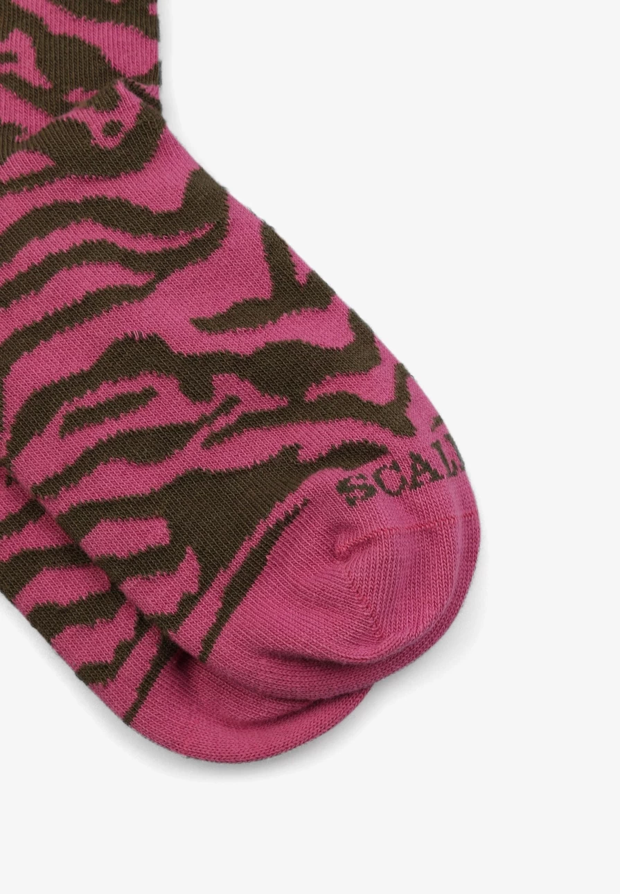 "ScalpersCompany Kids' Animal Print Socks in Mauve - Fun & Comfortable"