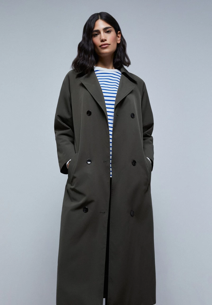 "ScalpersCompany Women's Detachable Waistcoat Trench Coat - Stylish Versatile Outerwear"