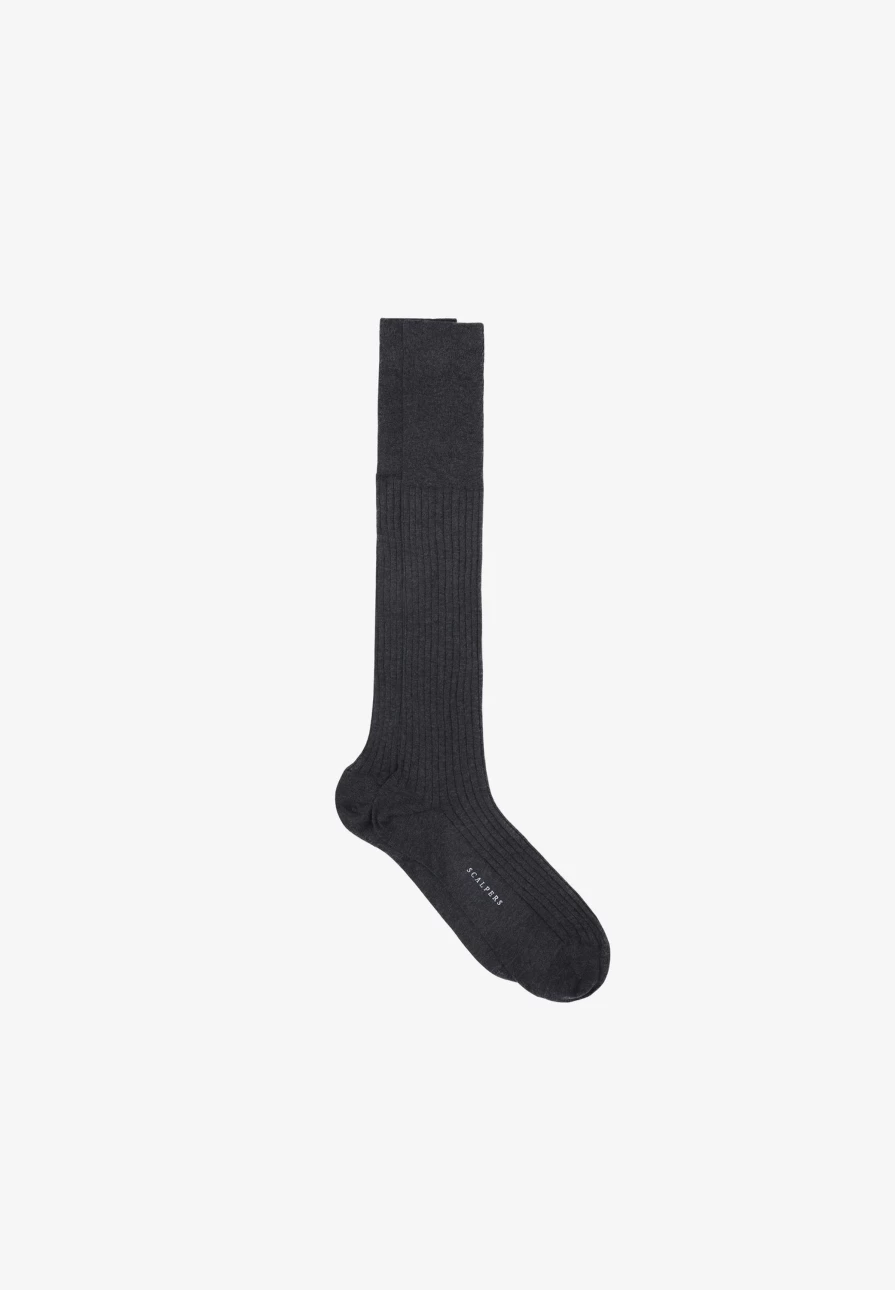 "ScalpersCompany Premium Grey Socks for Men – High-Quality Men's Dress Socks"