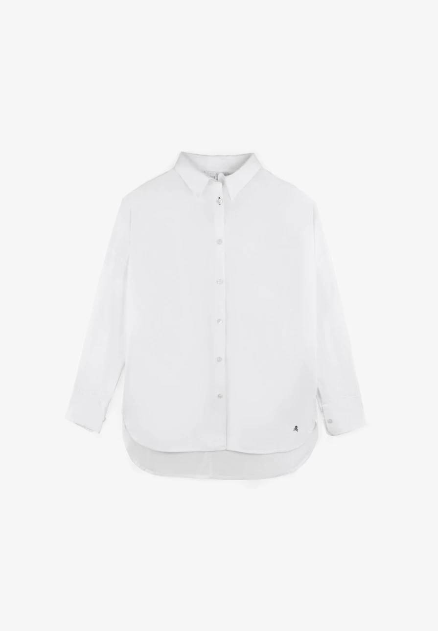 "ScalpersCompany Women's White Boppy Shirt - Stylish & Comfortable Top"