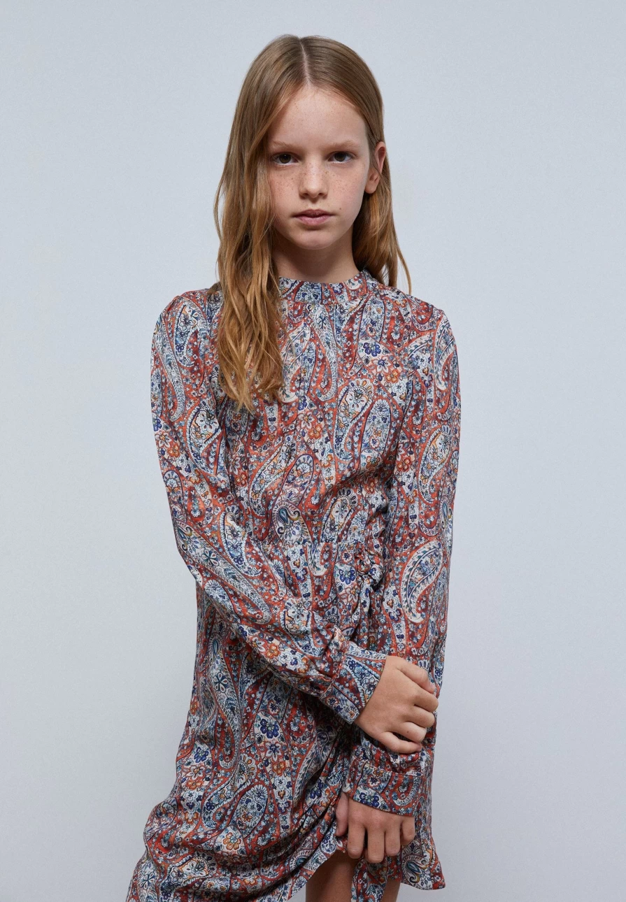 "Scalpers Kids Paisley Bow Dress – Stylish Floral Print Dress for Girls"