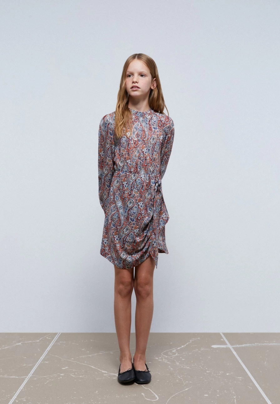 "Scalpers Kids Paisley Bow Dress – Stylish Floral Print Dress for Girls"